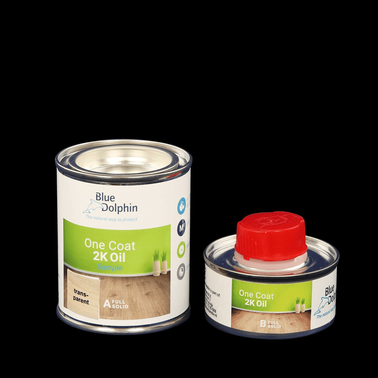 Blue Dolphin One Coat 2K Oil Metal Grey demo/bijwerk blikje ( harder los verkocht)