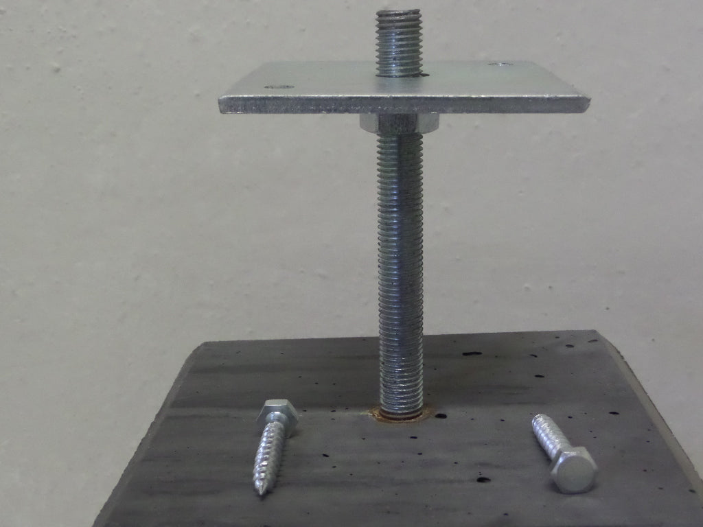 Betonpoer met facetrand Antracietgrijs 150x150mm / 120x120mm (incl. plaatje)