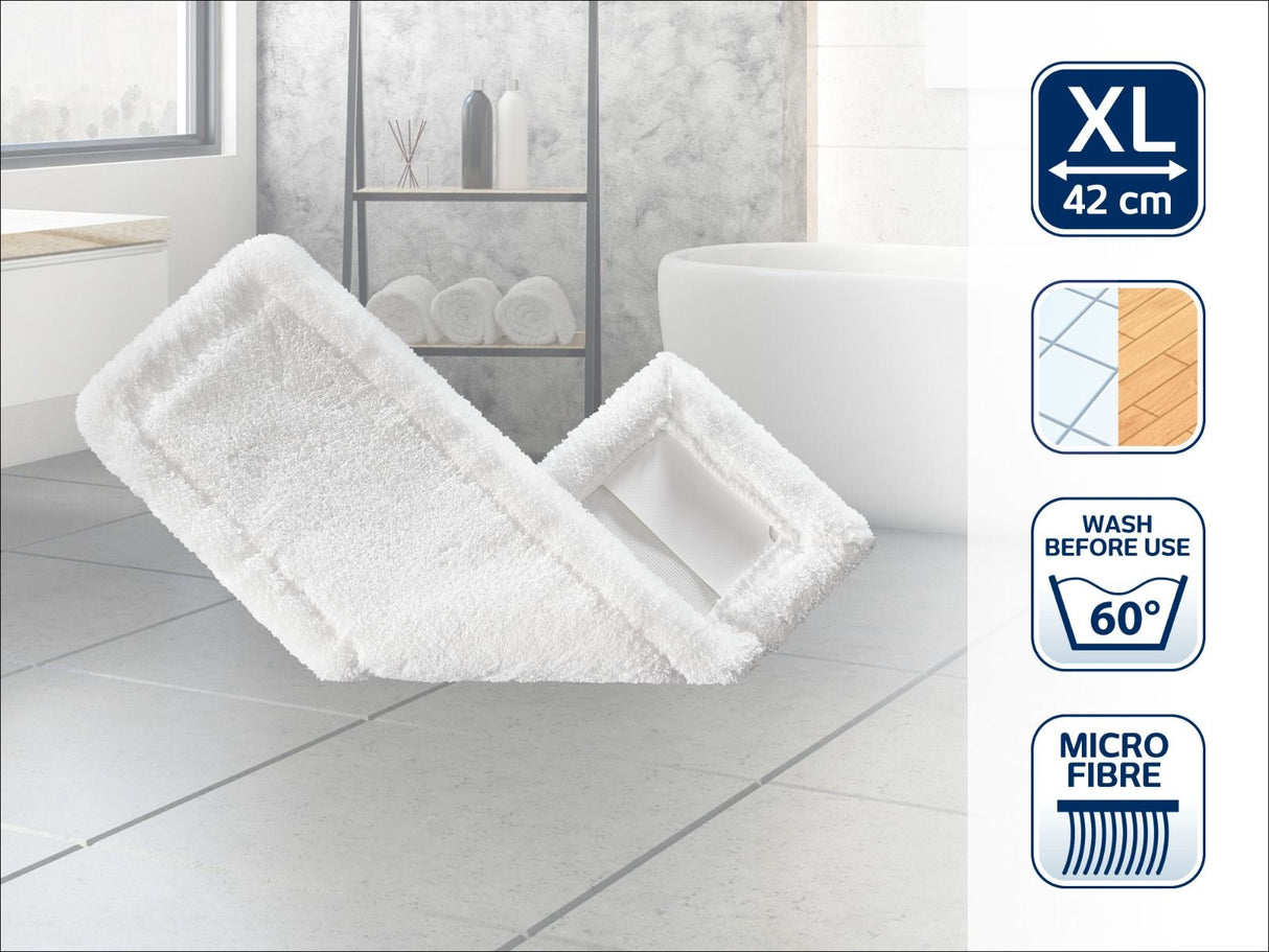 Leifheit classic overtrek vloerwisser xl - 42 cm gevouwen microfibre classic