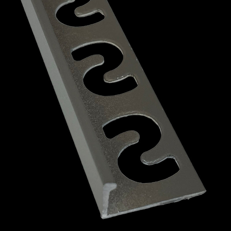 SUBSTRAT Recht Tegelprofiel Aluminium Steengrijs 11mm, 300cm (18011)