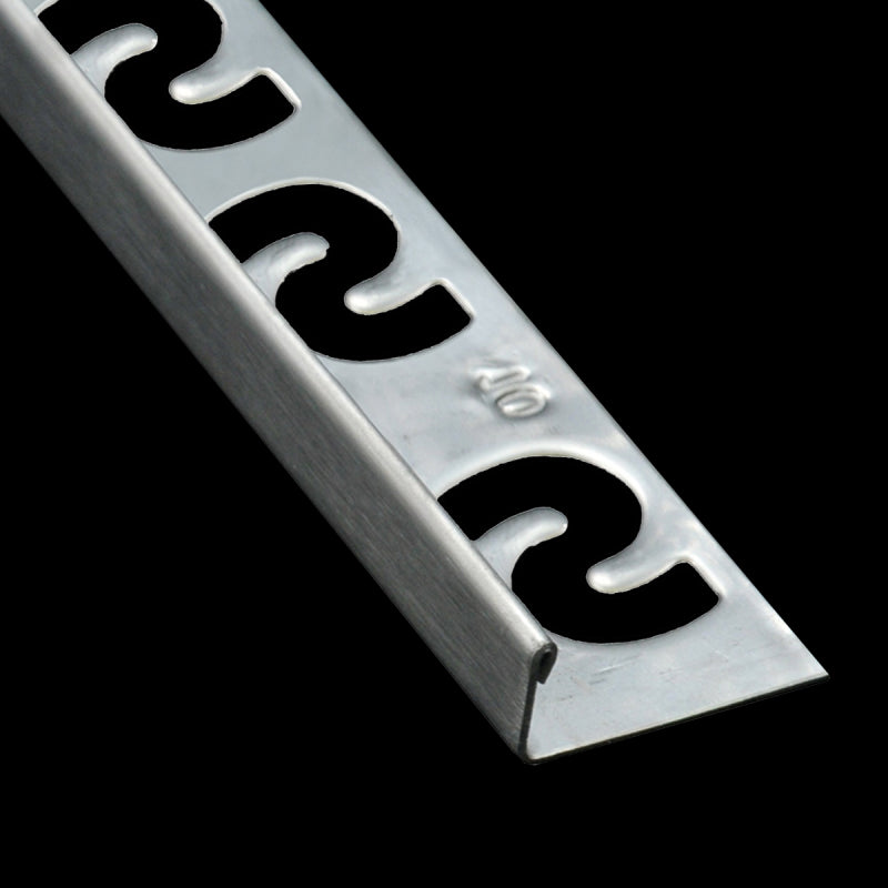 SUBSTRAT Recht Tegelprofiel RVS Geborsteld 11mm, 270cm (18026)