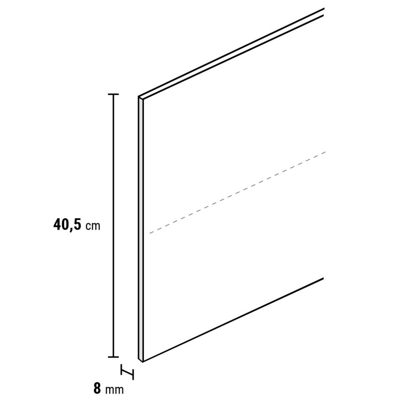 Mexform LVT honing eiken dubbel stootbord 1,3m