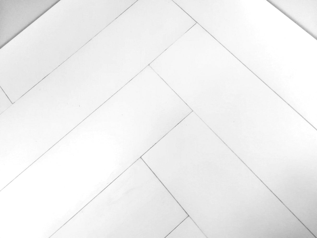 Lamel Visgraat eiken 130 mm dekkend wit breed rondom velling