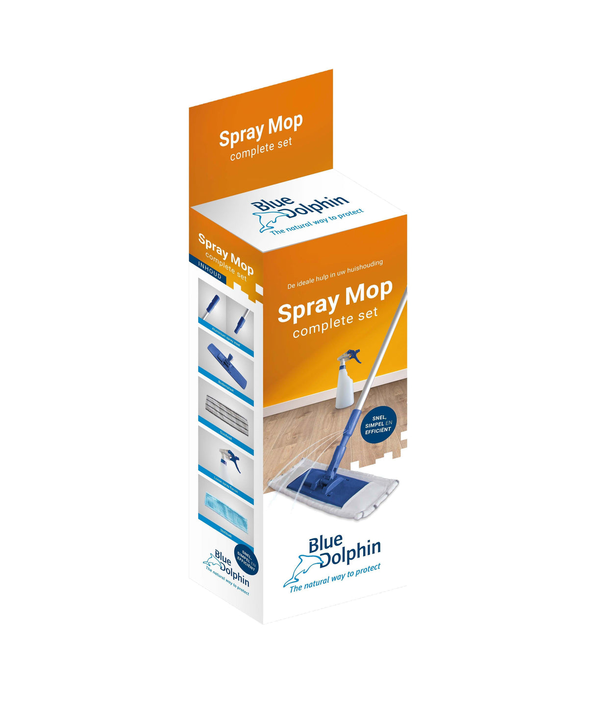Blue Dolphin Spray Mop Set