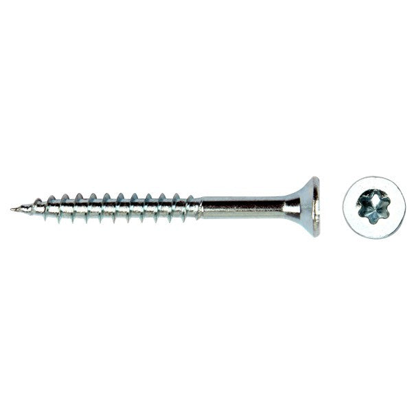 5.0 X 50 mm Spaanplaatschroef platkop verzinkt Torx (T25) 200 stuks