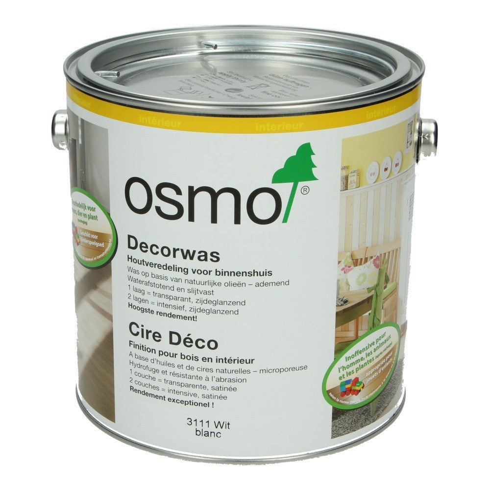 Osmo Decorwas Wit 3111, 2,5 Liter