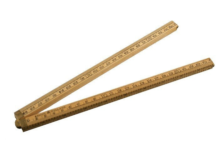 Duimstok hout 1 meter 4 delen