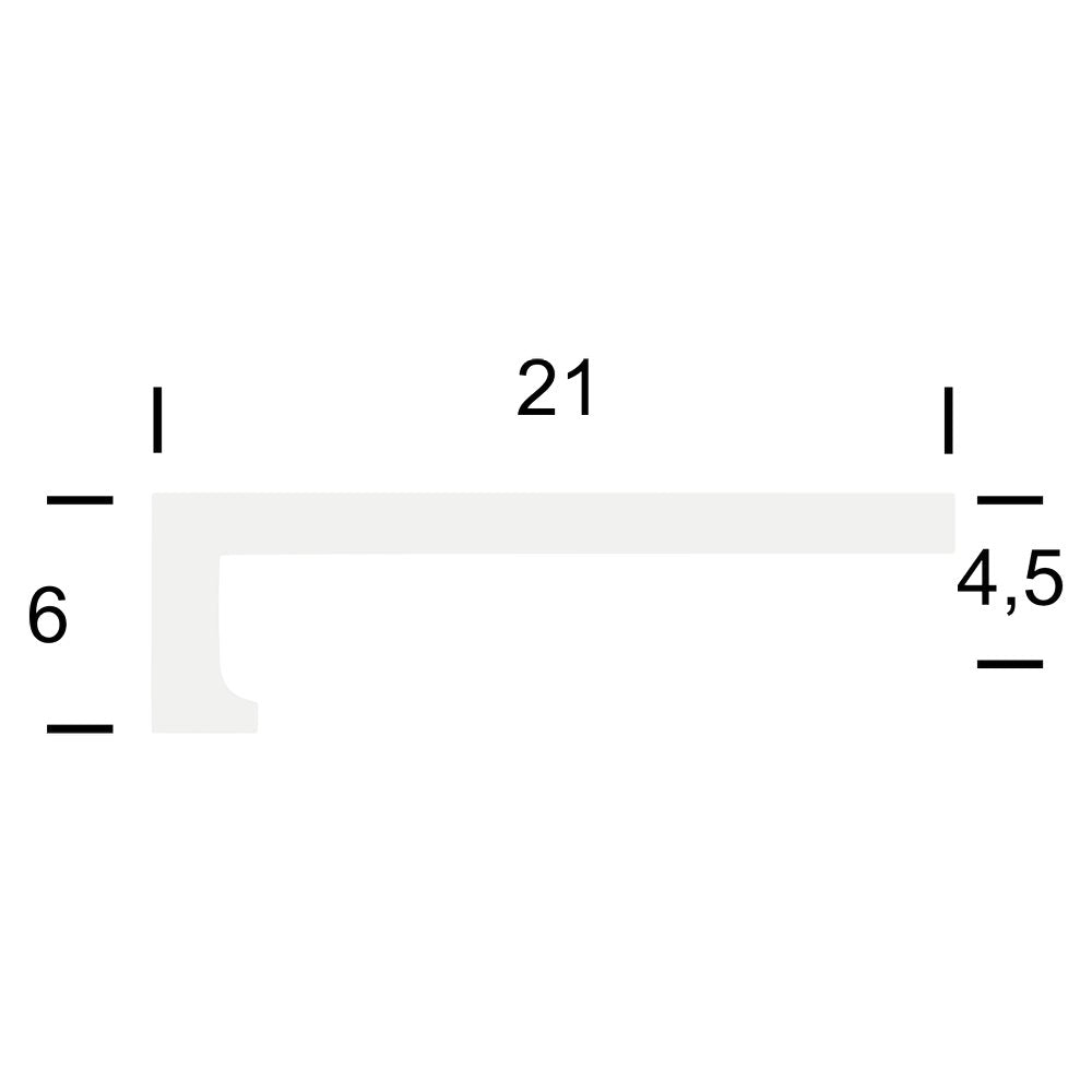 Hoeklijnprofiel zelfklevend 4 mm tbv PVC klik zwart, 250 cm lang