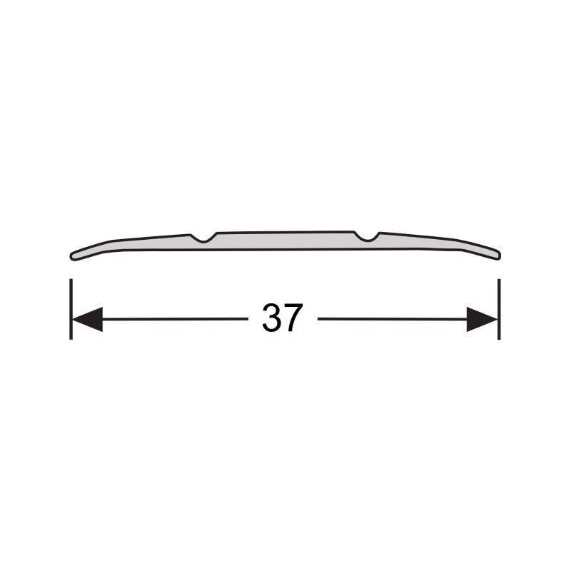 Dilatatieprofiel zelfklevend 37 mm alu zwart, 300 cm lang