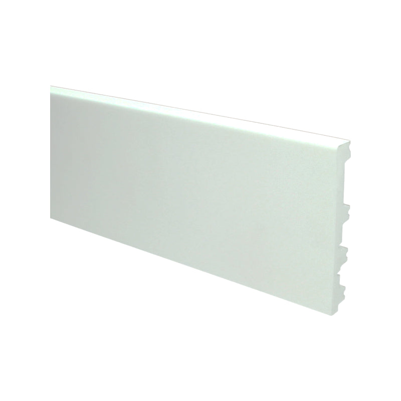 Flexibele Moderne plint 120/90/70x15 wit, lengte 2 meter