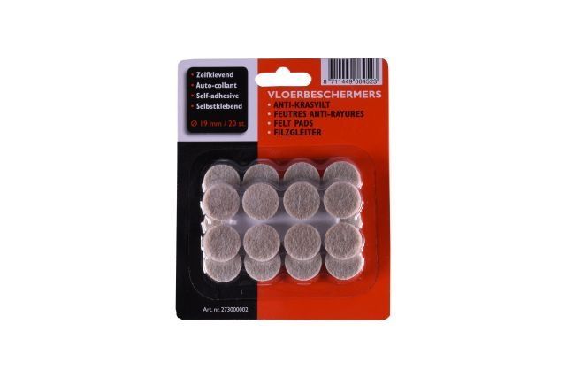 Anti-krasvilt zelfklevend Ø 19mm 20 stuks