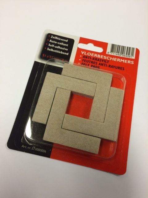 Anti-krasvilt hoeken zelfklevend 51x51mm 8st