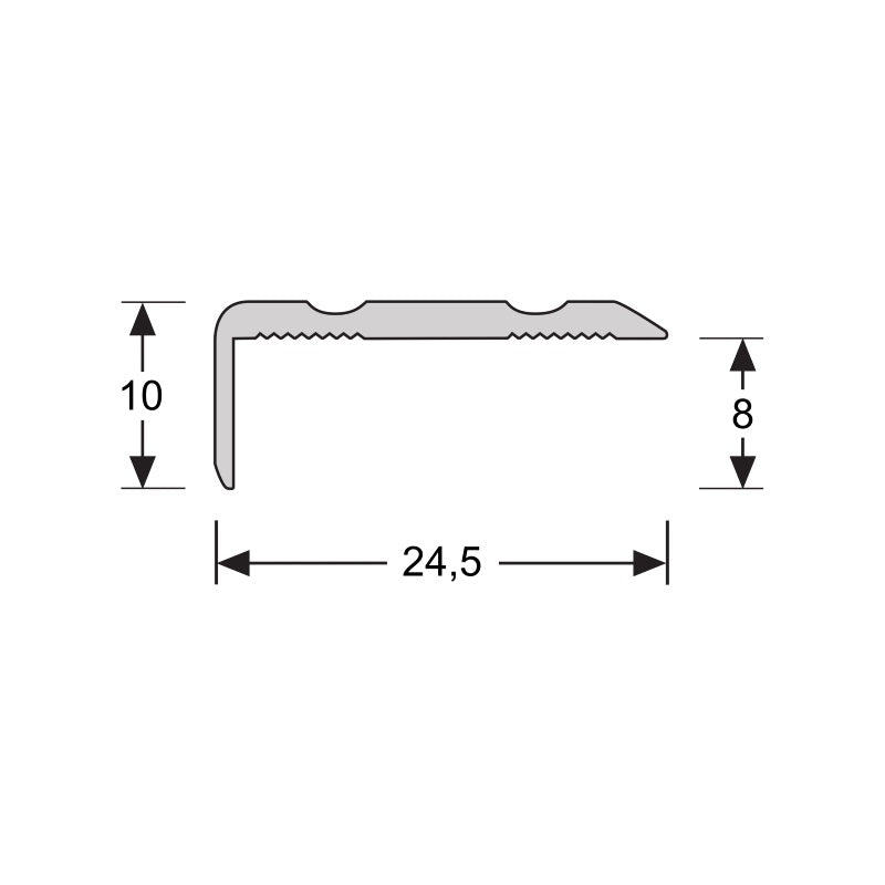 Hoeklijnprofiel schroef 10 mm RVS, 270 cm lang