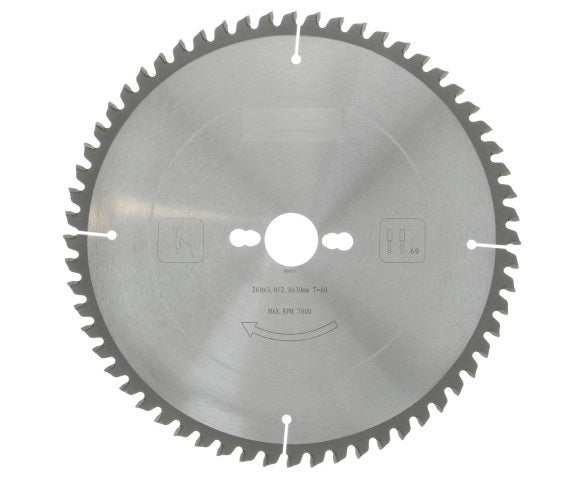 Afkortzaagblad PROF 260 x 30 mm T60