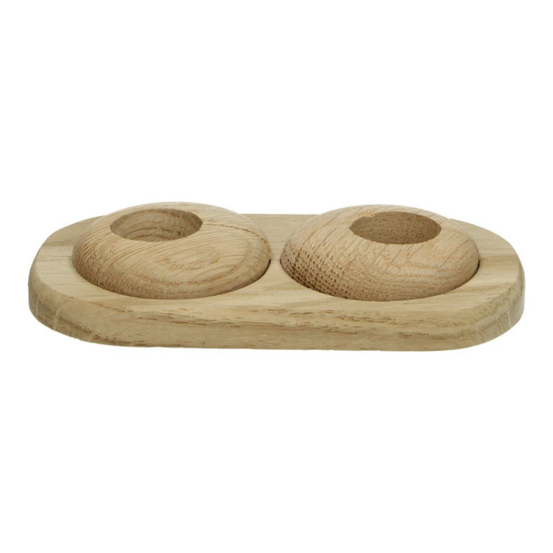 Duo-rozet variabel Ø 22 mm eiken onbewerkt