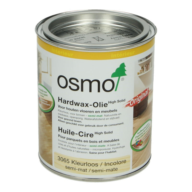 OSMO Hardwax Olie 3065 Kleurloos semi mat 0,75L