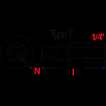 Bits Elite 25mm 1/4" C6.3 TX10 (2 stuks)
