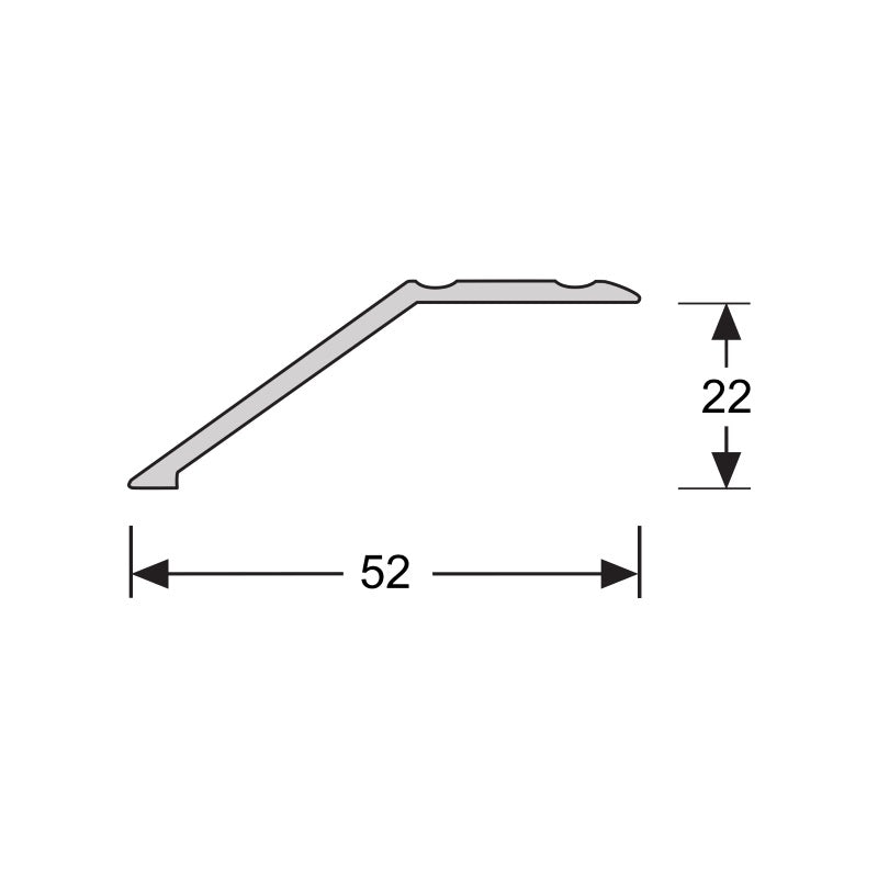 Overgangsprofiel zelfklevend 22 mm alu brons, 270cm lang