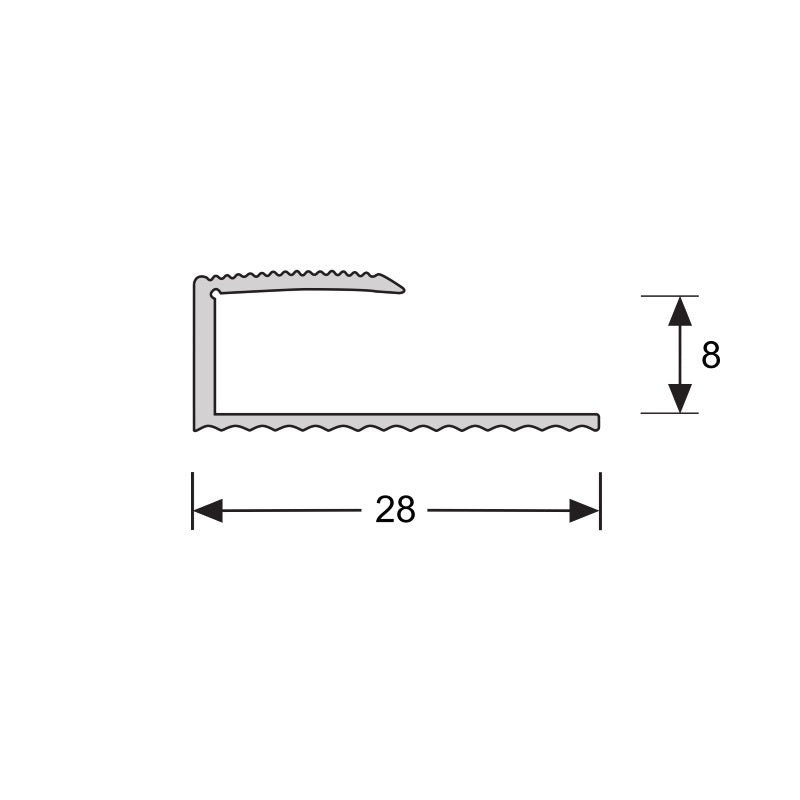 U-profiel 8,1 mm goud, 270cm lang