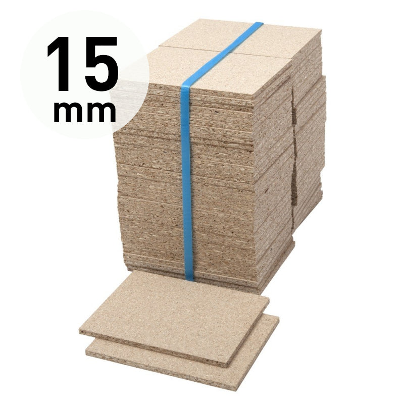 Spaanplaat 15 mm broodjes 20 x 15 cm (ondevloer)