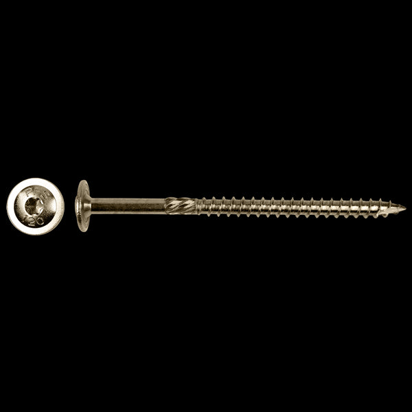 Tellerkopschroef Ø 6x120 A2 (T30) - 100 stuks (flenskophoutschroef)