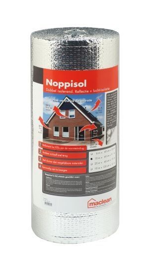 Noppisol enkelzijdig 0,6x15m (9m²)