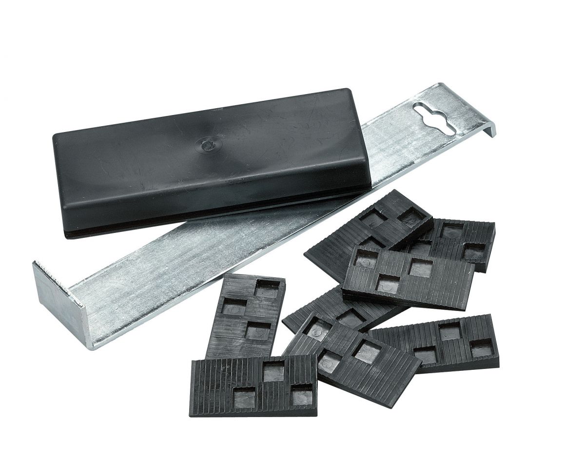 Complete legset laminaat kunststof (blok,ijzer, spietjes)