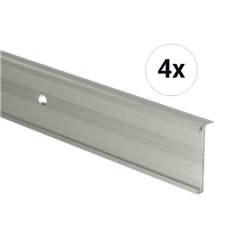 Trapneusprofiel 14 x 43mm Zilver 1m, per set van 4 stuks