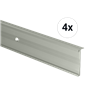 Trapneusprofiel 14 x 43mm Zilver 1m, per set van 4 stuks