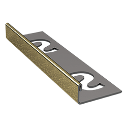 SUBSTRAT Recht Tegelprofiel RVS Geborsteld Goud 11mm, 250cm (18005)