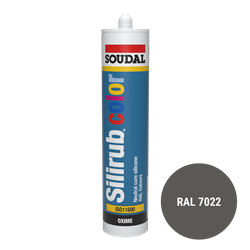 Soudal Siliconenkit RAL 7022 ombergrijs 300 ml