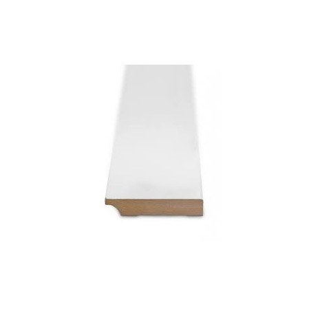 MDF plint, Wit gegrond,15 x 70 mm. 