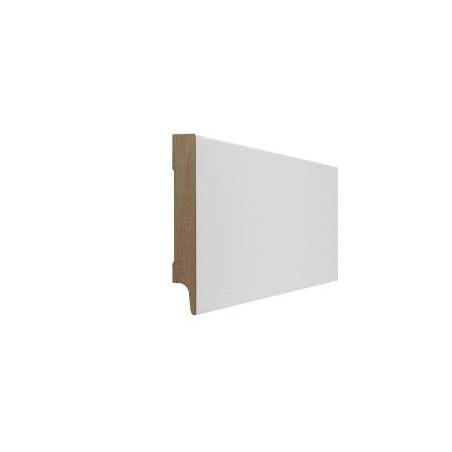 MDF plint, Wit gegrond,15 x 120 mm. 