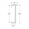 Trapproffiel  60 mm tbv laminaat 7-9,5 mm zwart (3 meter)