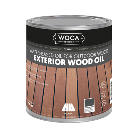 WOCA Exterior Oil Thunder Grey 0,75 L