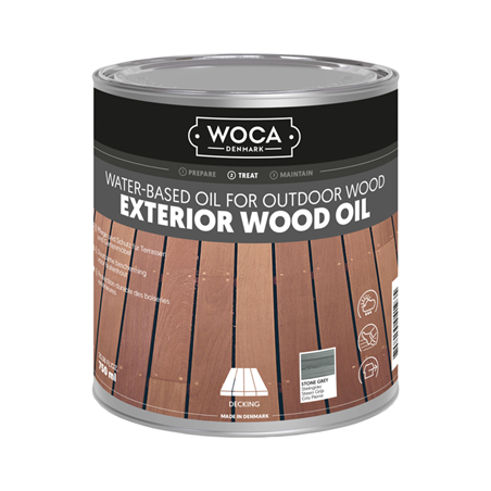 WOCA Exterior Oil Stone Grey 0,75 L