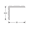 Duo-hoeklijnprofiel zelfkl. 24,5 x 30 mm RVS