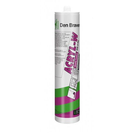 Acrylaat-kit zwart 310 ml  Den Braven Zwaluw