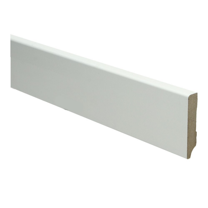 MDF Moderne plint 55x12 wit voorgelakt RAL 9010