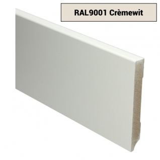 MDF Moderne plint 120x15 voorgelakt RAL 9001