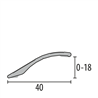 Overgangsprofiel zelfklevend 0-18 mm zilver, 300cm lang