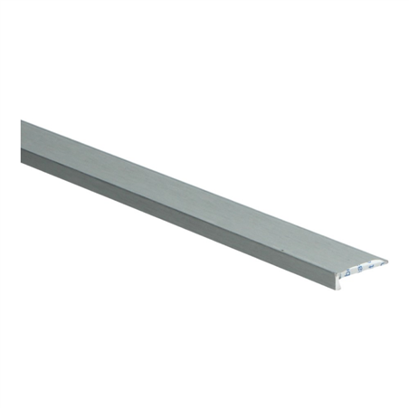 Hoeklijn zelfklevend 4 mm tbv PVC klik zilver geborsteld, 300cm lang