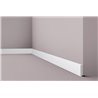 Watervaste kunststof plint recht wit RAL 9016 13x58mm 2,0 meter