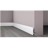 Watervaste kunststof plint recht wit RAL 9016 15x80mm 2,0 meter