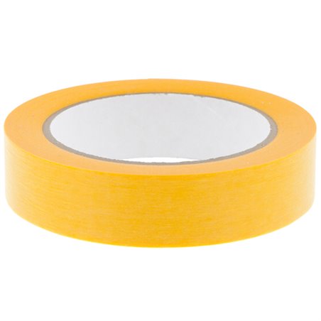 Afplaktape 25 mm rijstpapier hoogwaardig, oranje , 50 mtr