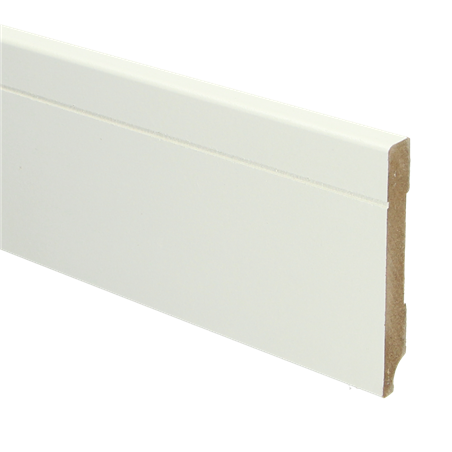 MDF Tijdloze plint 90x12 wit voorgelakt RAL 9010