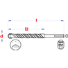 Hamerboor SDS+D2 6,0x160/100mm