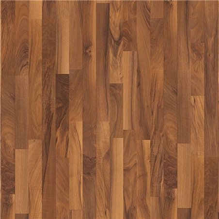 Walnut 3 strip lamelparket, 14,5 x 189 x 2200 mm, geborsteld en gelakt