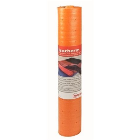 Ondervloer Isotherm rol 1 x 10 mtr, dikte 2,0 mm  (geschikt voor vloerverwarming)