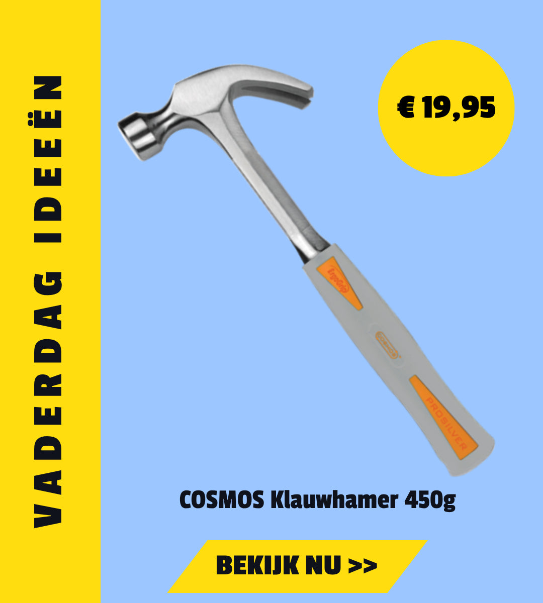 COSMOS Klauwhamer 2-kleur handgreep 450g